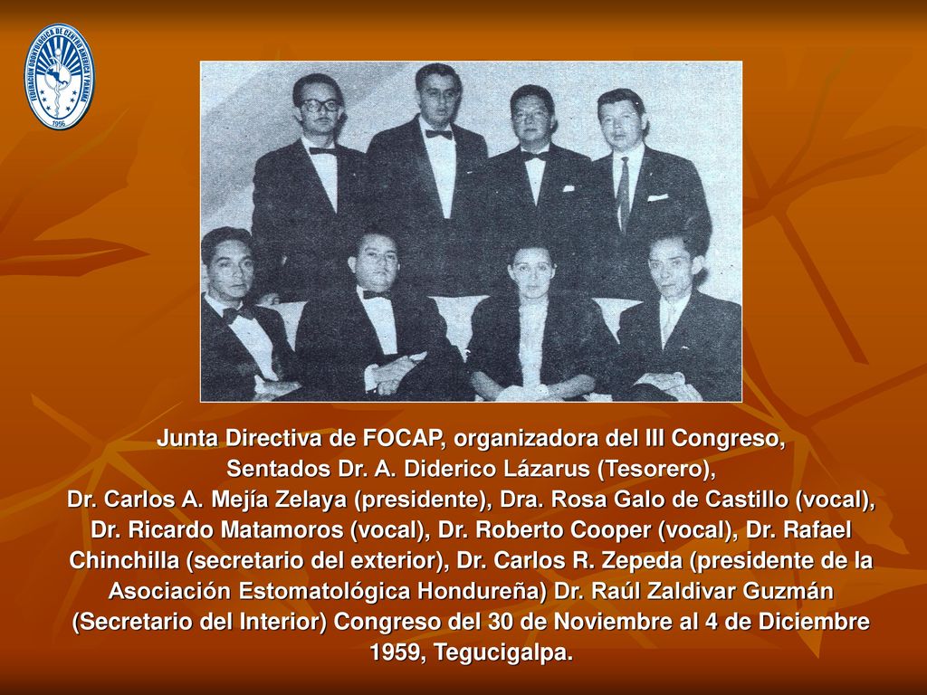 Junta Directiva de FOCAP, organizadora del III Congreso,