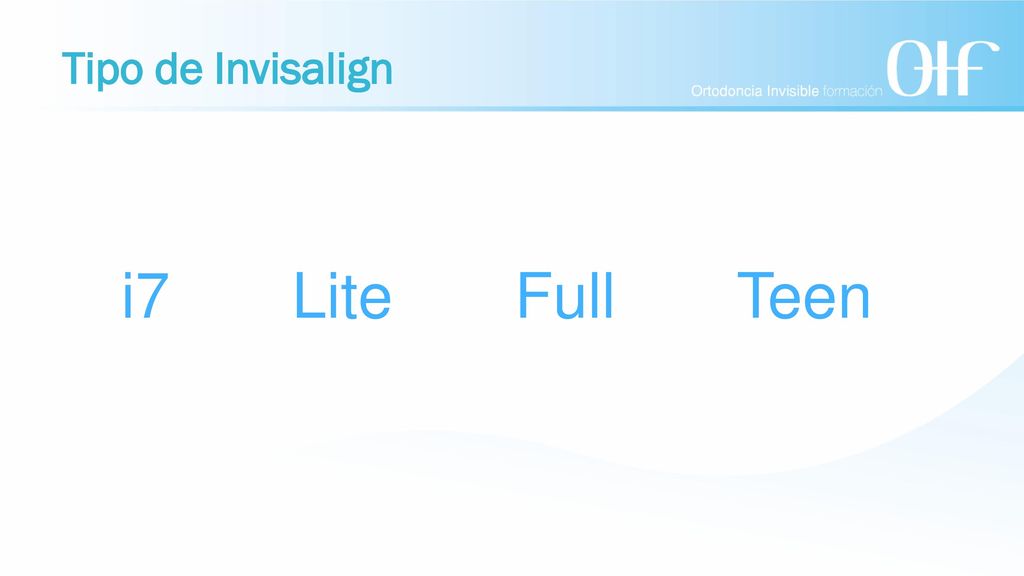Tipo de Invisalign i7 Lite Full Teen