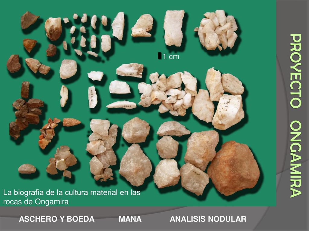 1 cm PROYECTO ONGAMIRA. La biografía de la cultura material en las rocas de Ongamira. ASCHERO Y BOEDA.