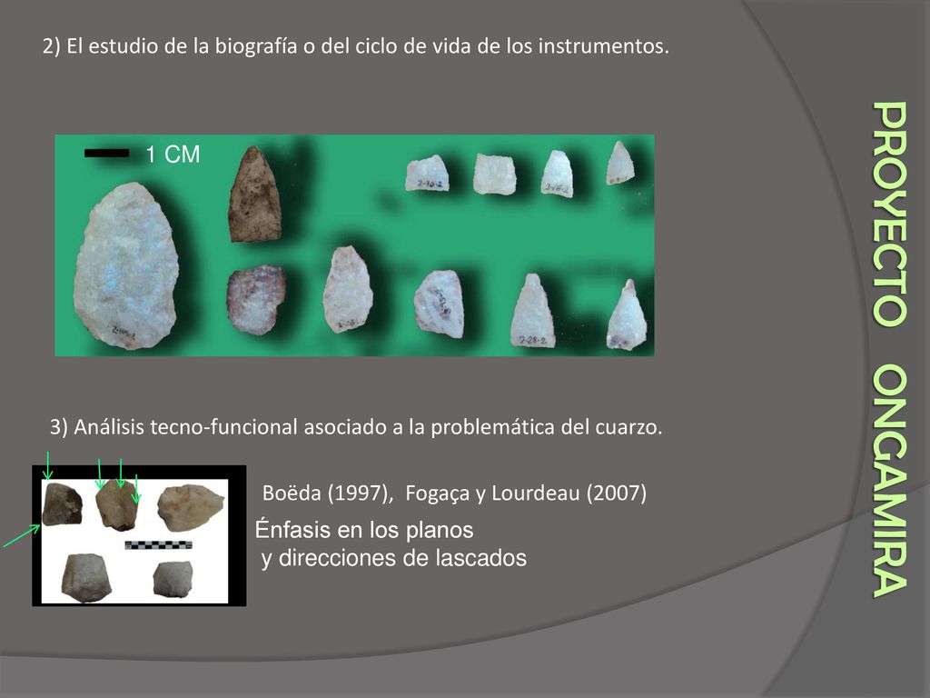2) El estudio de la biografía o del ciclo de vida de los instrumentos.