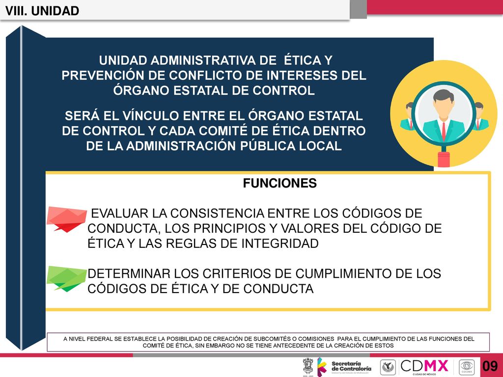 VIII. UNIDAD UNIDAD ADMINISTRATIVA DE ÉTICA Y PREVENCIÓN DE CONFLICTO DE INTERESES DEL ÓRGANO ESTATAL DE CONTROL.