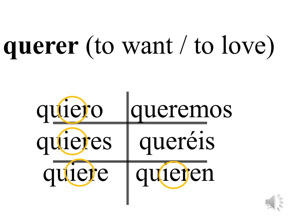 querer (to want / to love)