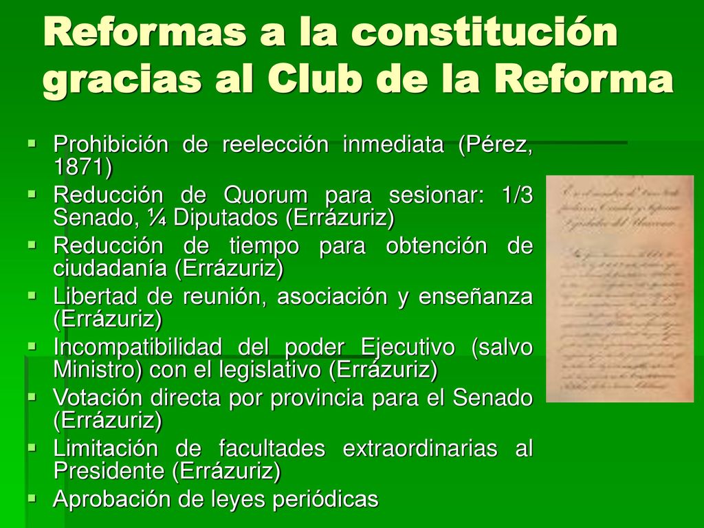 Reformas a la constitución gracias al Club de la Reforma