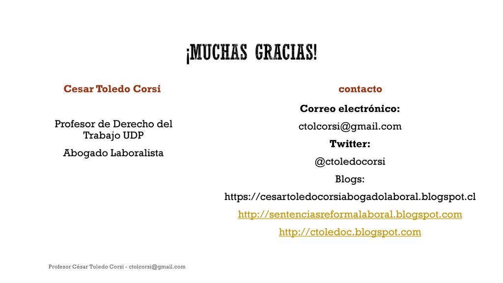 Profesor de Derecho del Trabajo UDP Abogado Laboralista