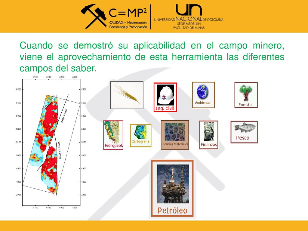 Cuando se demostró su aplicabilidad en el campo minero, viene el aprovechamiento de esta herramienta las diferentes campos del saber.