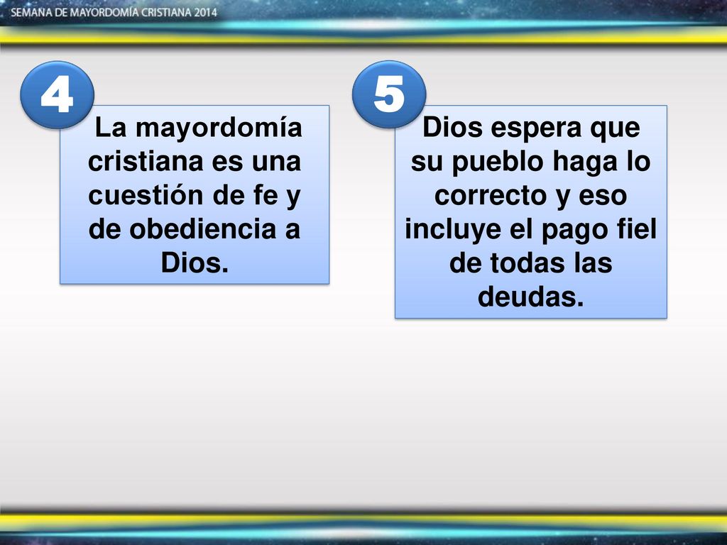 La mayordomía cristiana es una cuestión de fe y de obediencia a Dios.