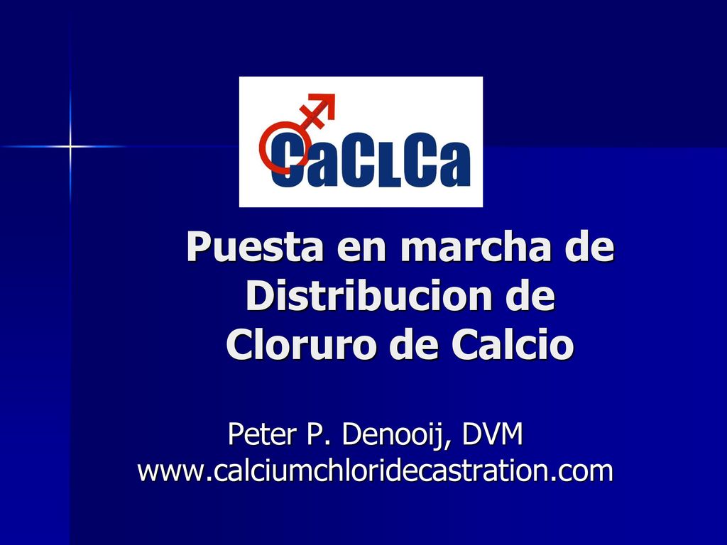 Puesta en marcha de Distribucion de Cloruro de Calcio