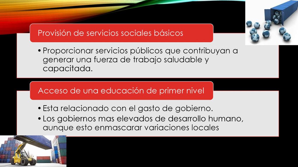 Proporcionar servicios públicos que contribuyan a generar una fuerza de trabajo saludable y capacitada.