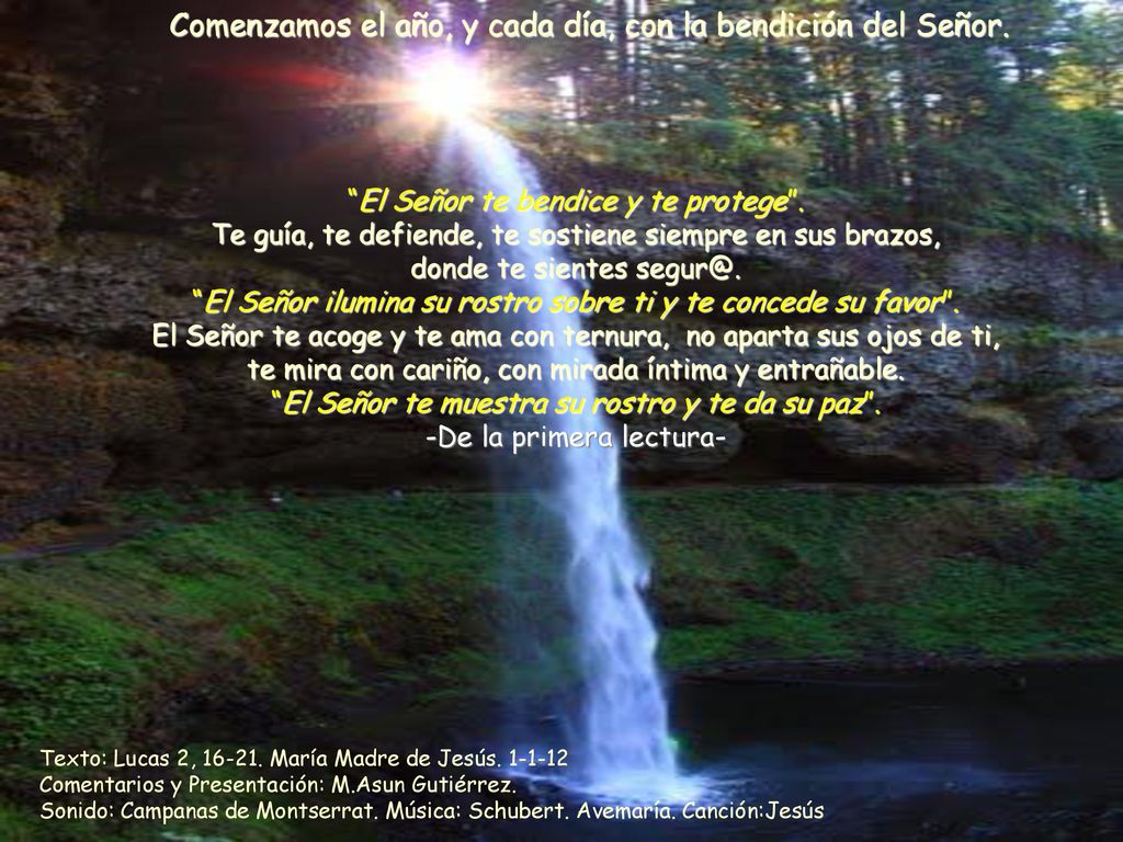 Comenzamos el año, y cada día, con la bendición del Señor.