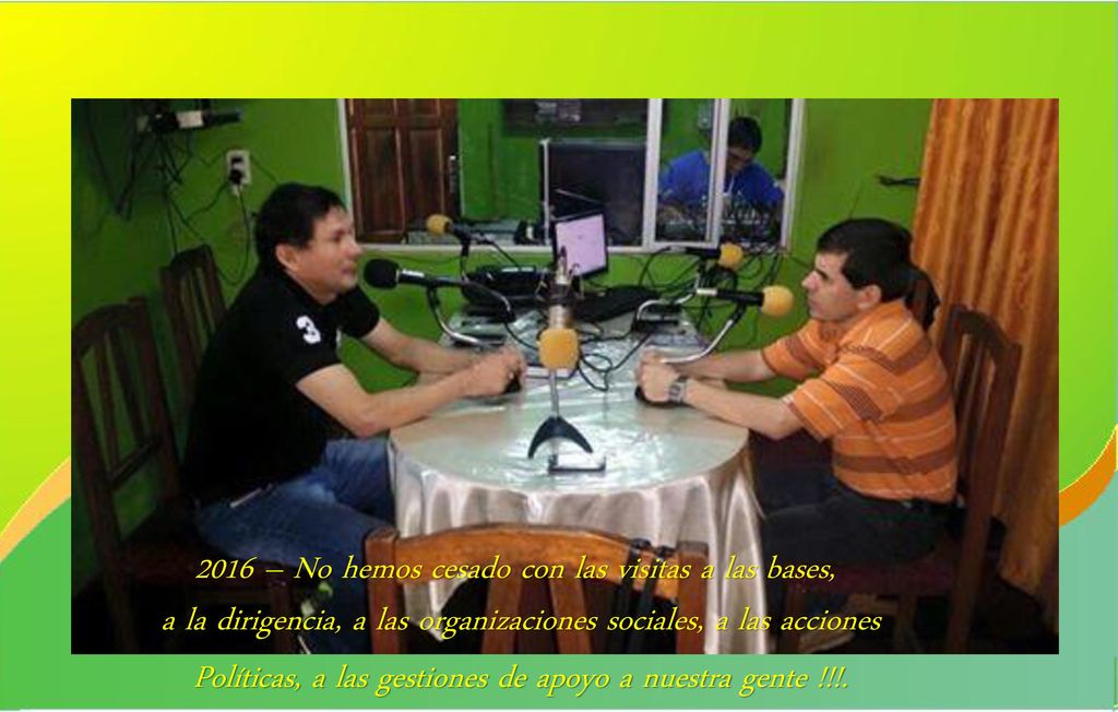 2016 – No hemos cesado con las visitas a las bases,