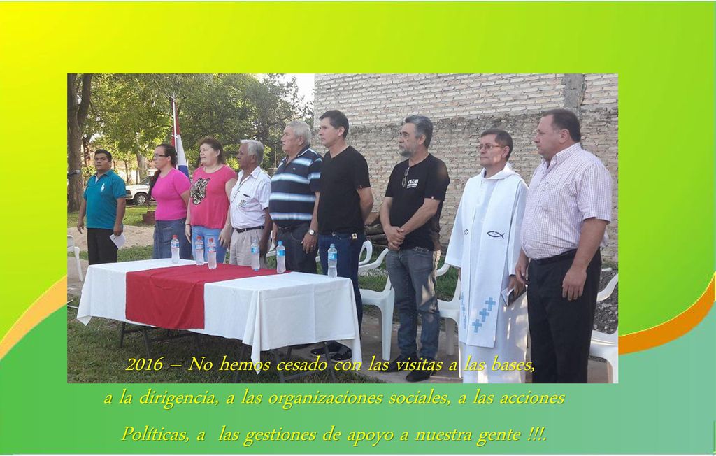 2016 – No hemos cesado con las visitas a las bases,