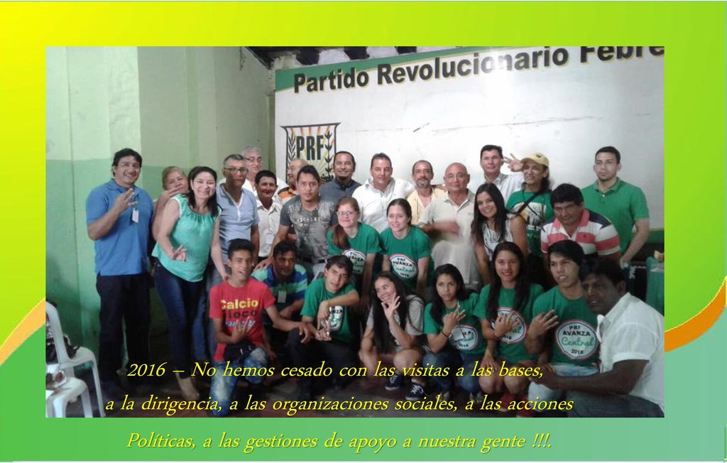 2016 – No hemos cesado con las visitas a las bases,