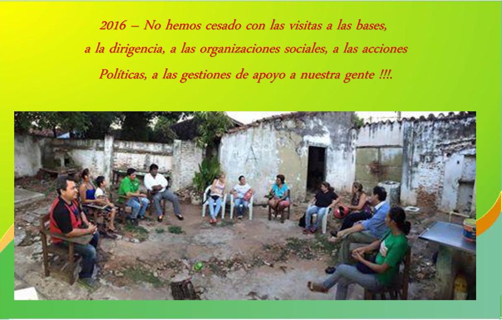 2016 – No hemos cesado con las visitas a las bases,