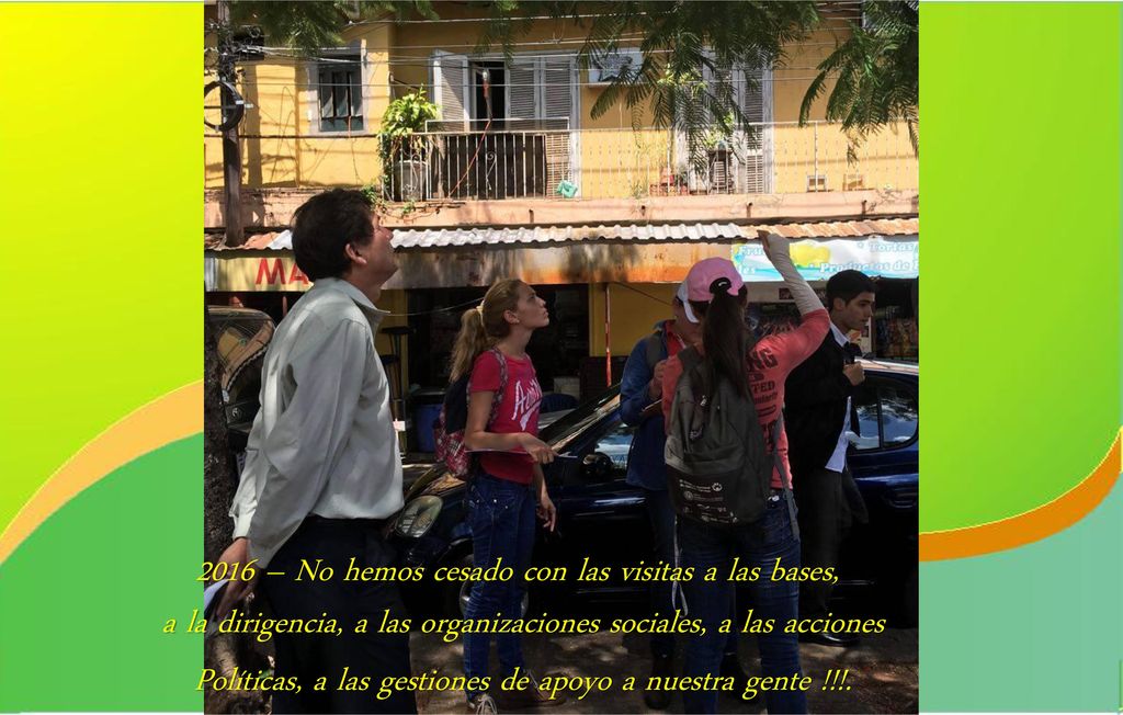2016 – No hemos cesado con las visitas a las bases,