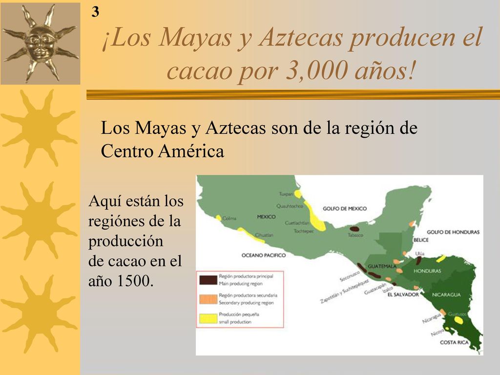 ¡Los Mayas y Aztecas producen el cacao por 3,000 años!