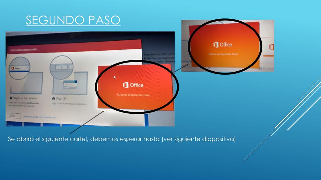 Segundo paso Se abrirá el siguiente cartel, debemos esperar hasta (ver siguiente diapositiva)