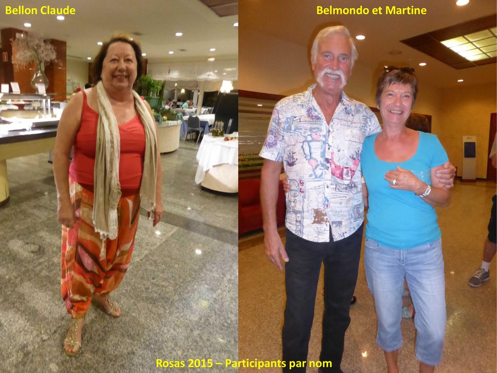 Bellon Claude Belmondo et Martine Rosas 2015 – Participants par nom