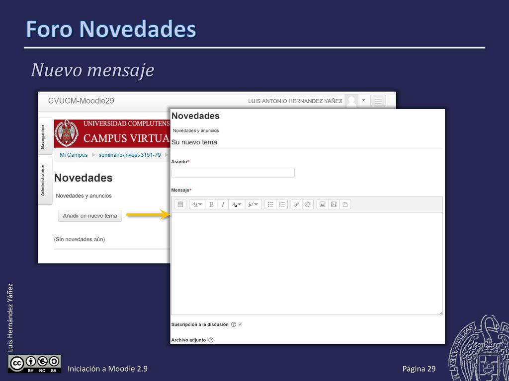 Foro Novedades El editor de Moodle Iniciación a Moodle 2.9