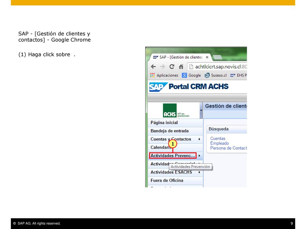 SAP - [Gestión de clientes y contactos] - Google Chrome