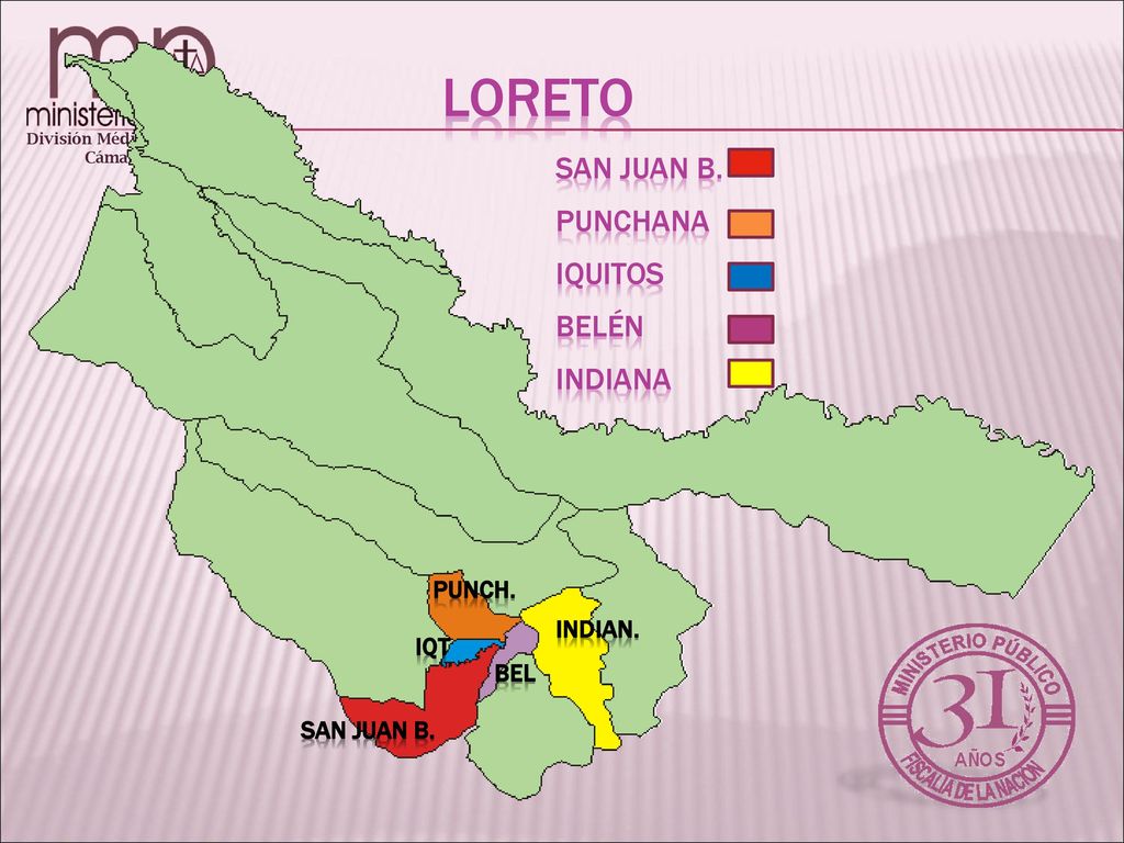 LORETO SAN JUAN B. PUNCHANA IQUITOS BELÉN INDIANA PUNCH. INDIAN. IQT