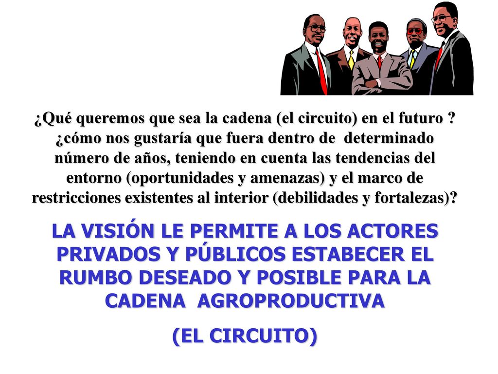 ¿Qué queremos que sea la cadena (el circuito) en el futuro