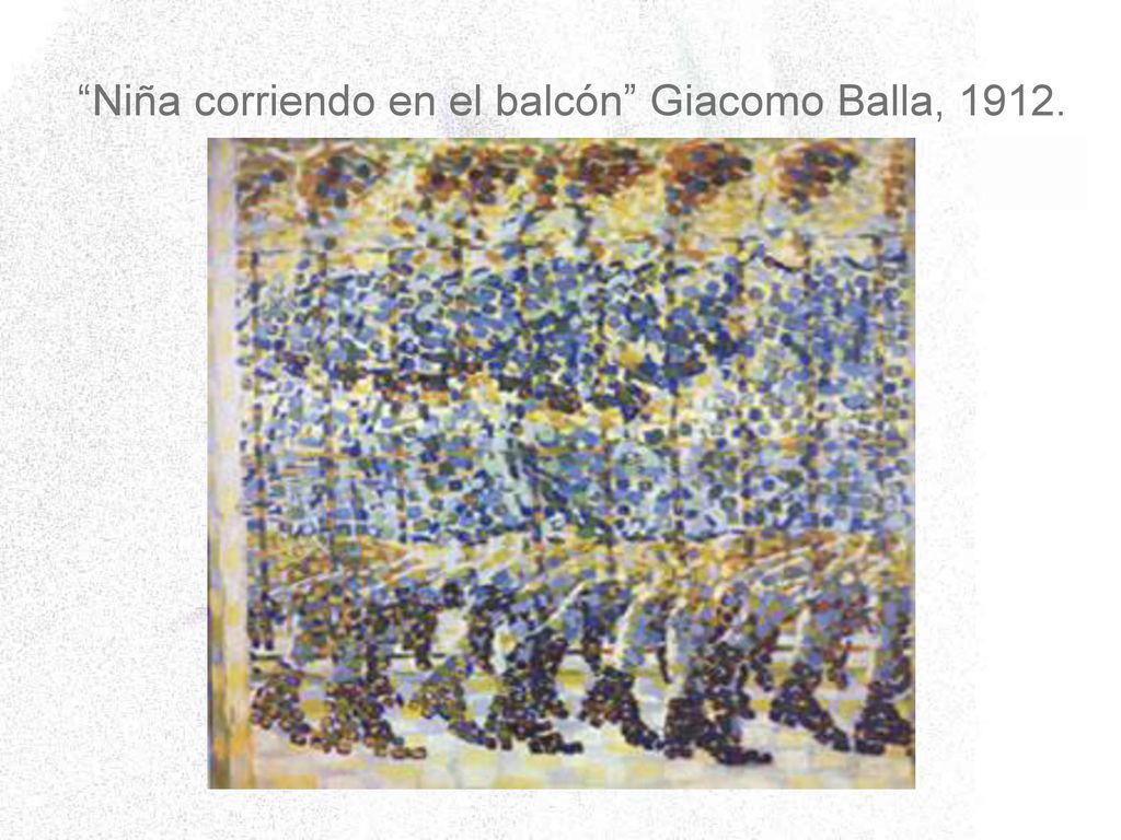 Niña corriendo en el balcón Giacomo Balla, 1912.