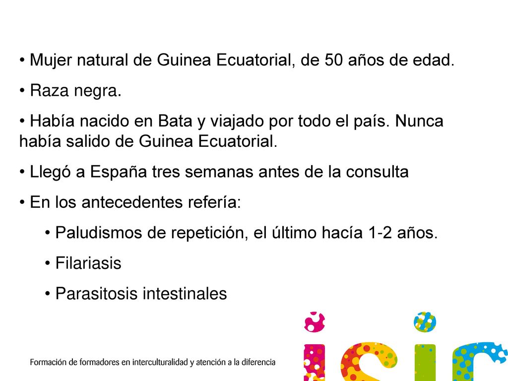 Mujer natural de Guinea Ecuatorial, de 50 años de edad.