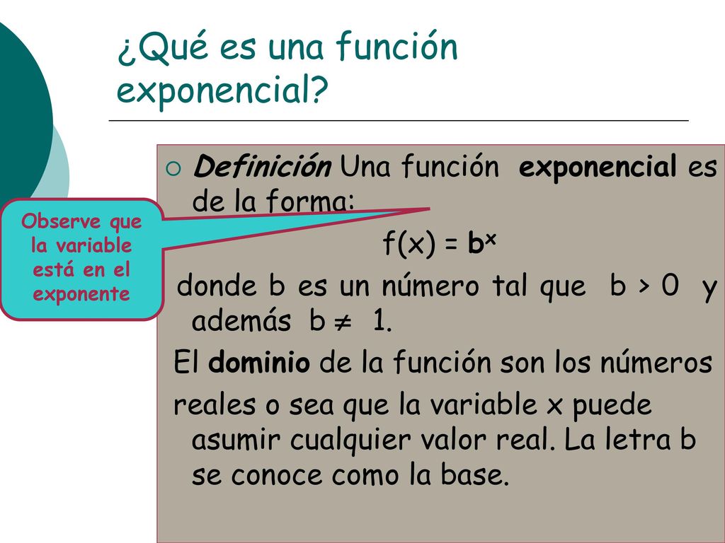 ¿Qué es una función exponencial