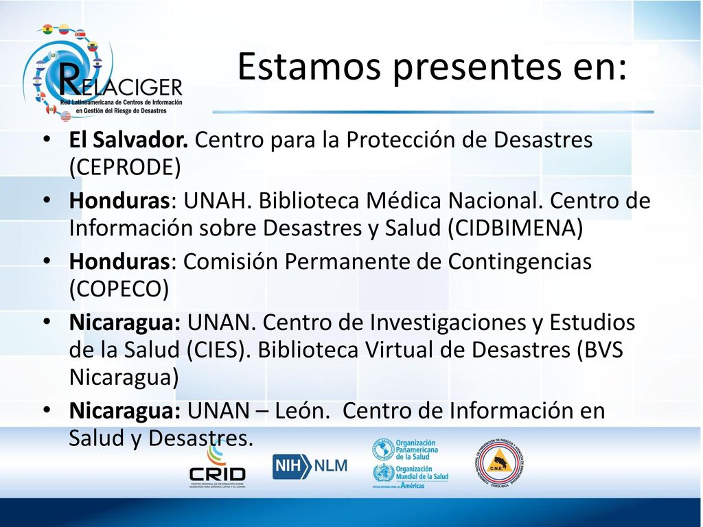 Estamos presentes en: El Salvador. Centro para la Protección de Desastres (CEPRODE)