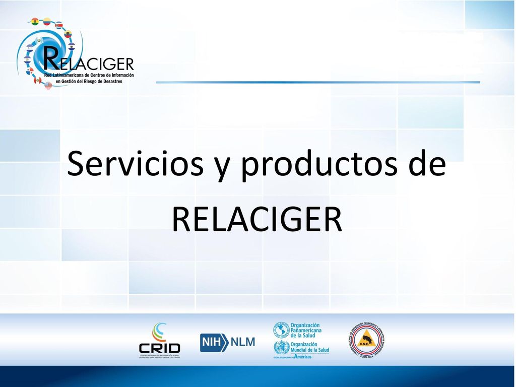 Servicios y productos de RELACIGER