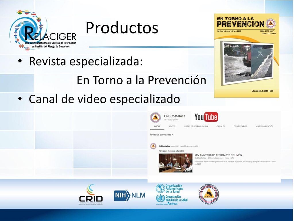 Productos Revista especializada: En Torno a la Prevención