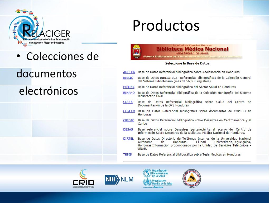 Productos Colecciones de documentos electrónicos