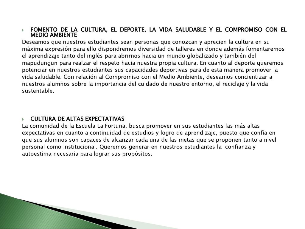 FOMENTO DE LA CULTURA, EL DEPORTE, LA VIDA SALUDABLE Y EL COMPROMISO CON EL MEDIO AMBIENTE