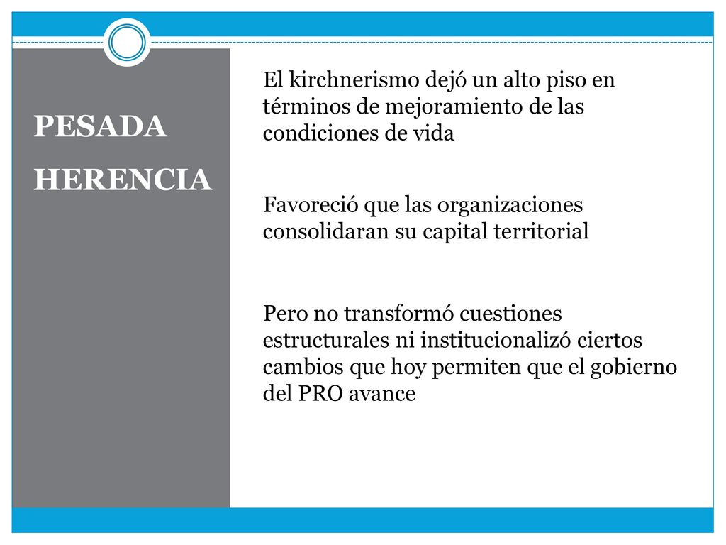 El kirchnerismo dejó un alto piso en términos de mejoramiento de las condiciones de vida