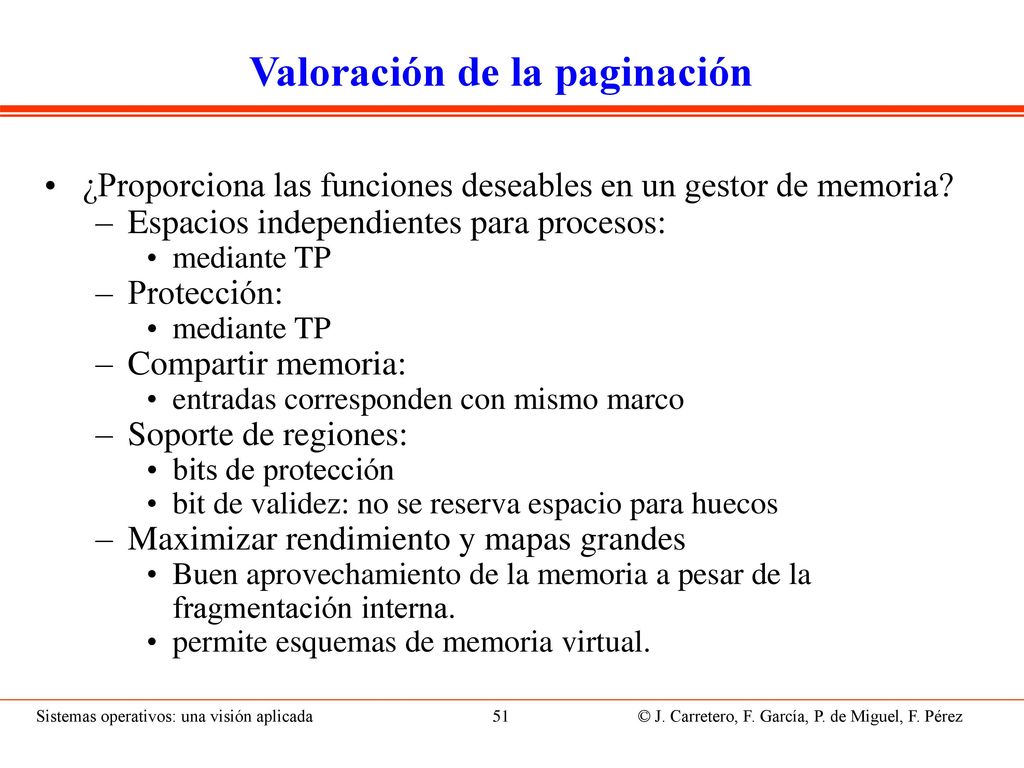Implementación de TP TPs se mantiene normalmente en memoria principal