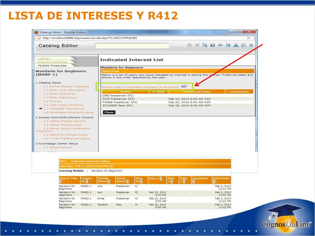 LISTA DE INTERESES Y R412