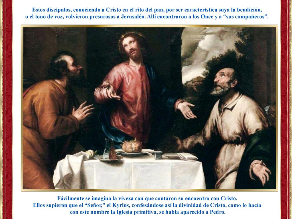 con este nombre la Iglesia primitiva, se había aparecido a Pedro.