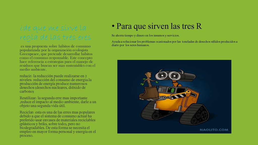 ¿de que me sirve la regla de las tres eres
