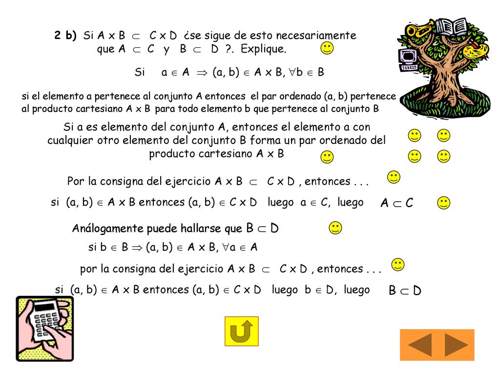 2 b) Si A x B  C x D ¿se sigue de esto necesariamente que A  C y B  D . Explique.