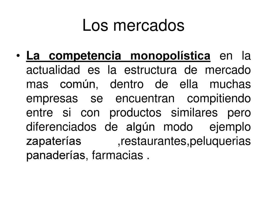 Los mercados