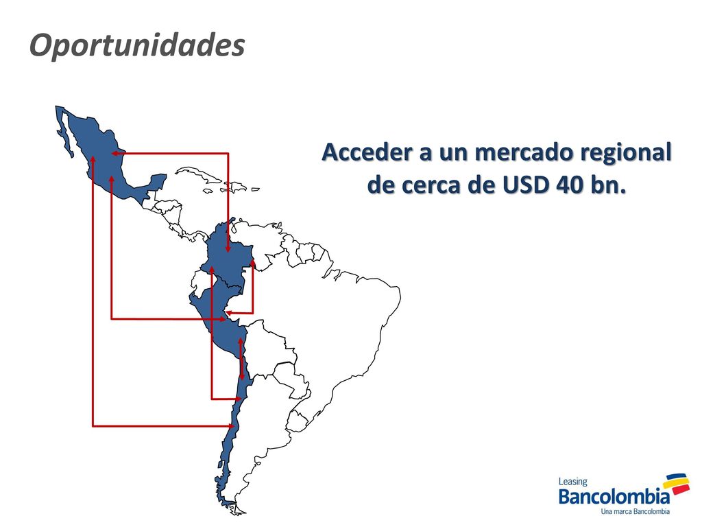 Acceder a un mercado regional de cerca de USD 40 bn.