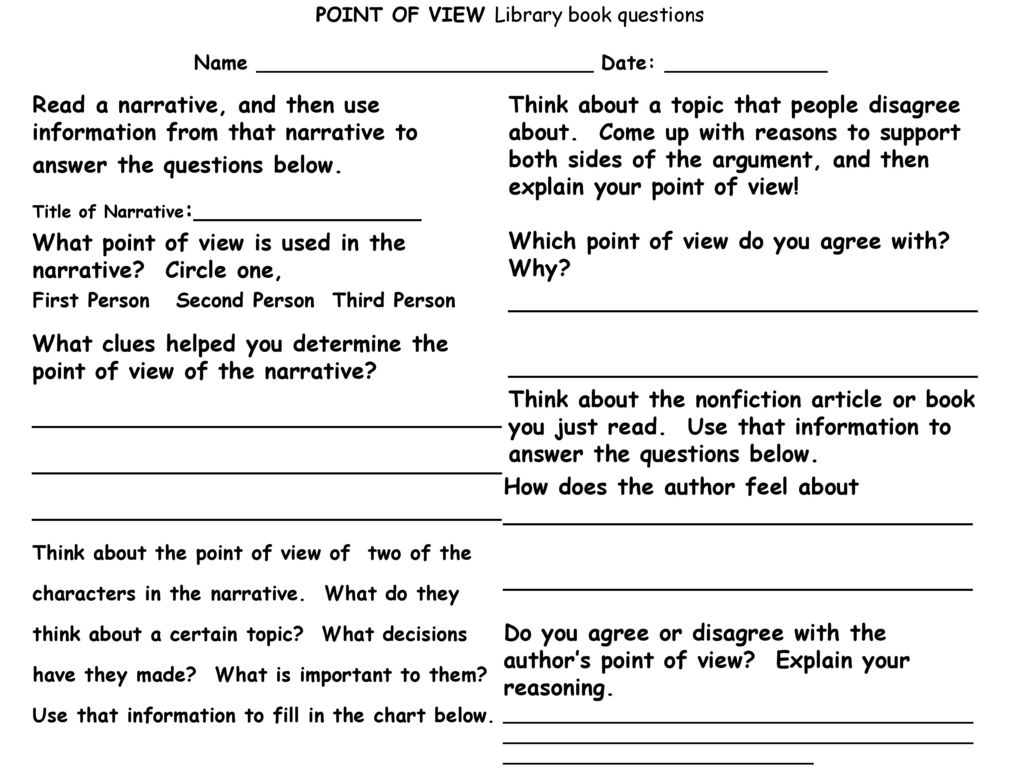 Read a narrative, and then use information from that narrative to