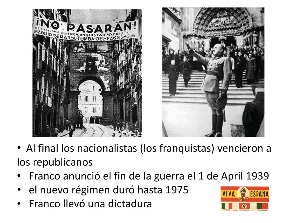 Franco anunció el fin de la guerra el 1 de April 1939