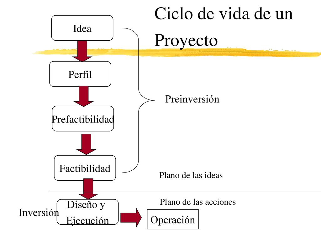 Ciclo de vida de un Proyecto Idea Perfil Preinversión Prefactibilidad