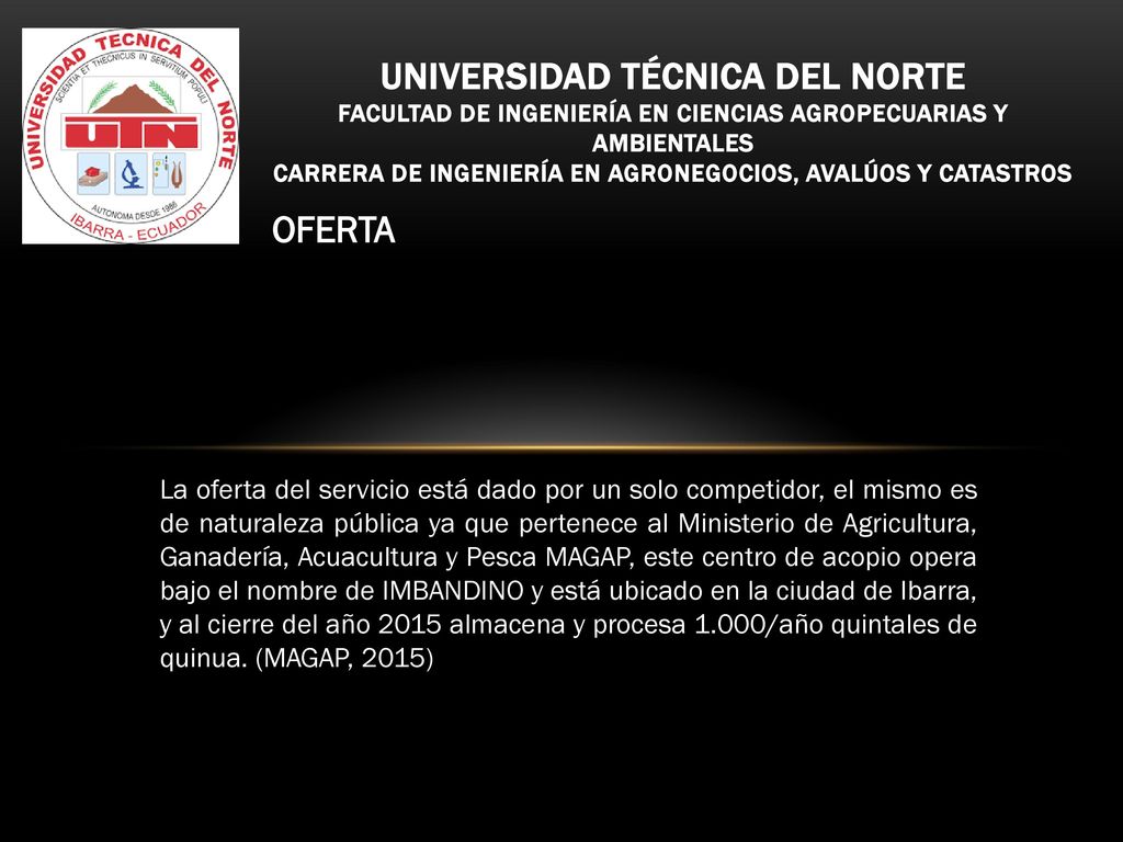 Universidad técnica del norte FACULTAD DE INGENIERÍA EN CIENCIAS AGROPECUARIAS Y AMBIENTALES CARRERA DE INGENIERÍA EN AGRONEGOCIOS, AVALÚOS Y CATASTROS
