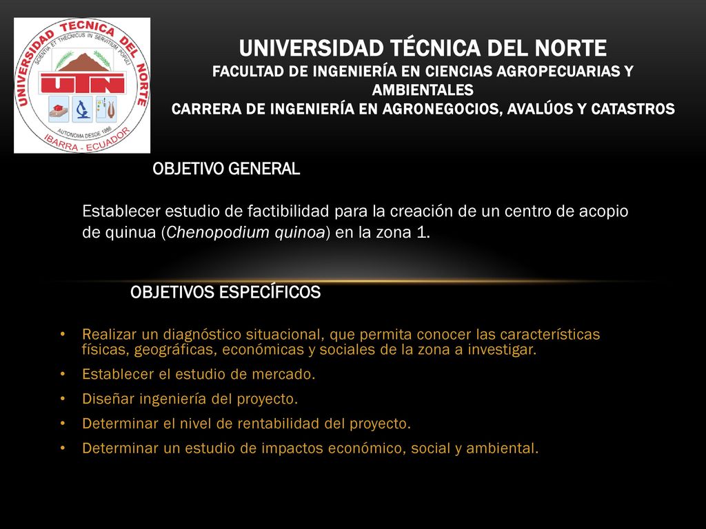 Universidad técnica del norte FACULTAD DE INGENIERÍA EN CIENCIAS AGROPECUARIAS Y AMBIENTALES CARRERA DE INGENIERÍA EN AGRONEGOCIOS, AVALÚOS Y CATASTROS