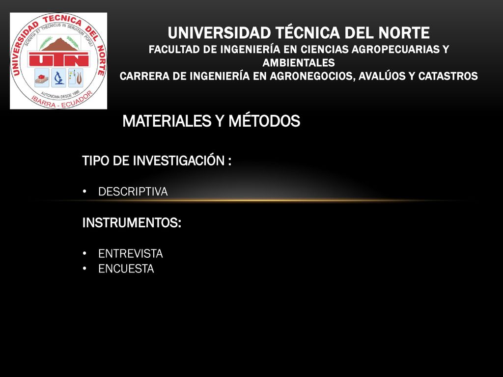 Universidad técnica del norte FACULTAD DE INGENIERÍA EN CIENCIAS AGROPECUARIAS Y AMBIENTALES CARRERA DE INGENIERÍA EN AGRONEGOCIOS, AVALÚOS Y CATASTROS