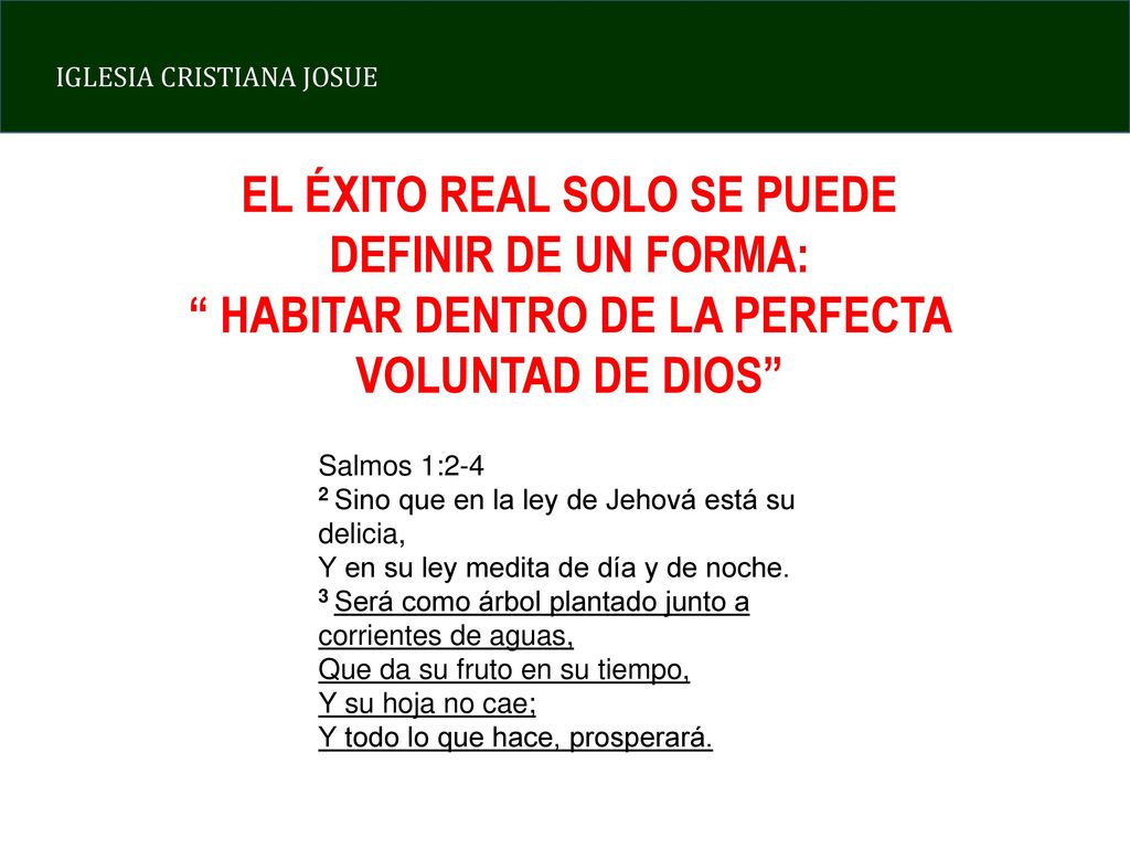 EL ÉXITO REAL SOLO SE PUEDE DEFINIR DE UN FORMA: