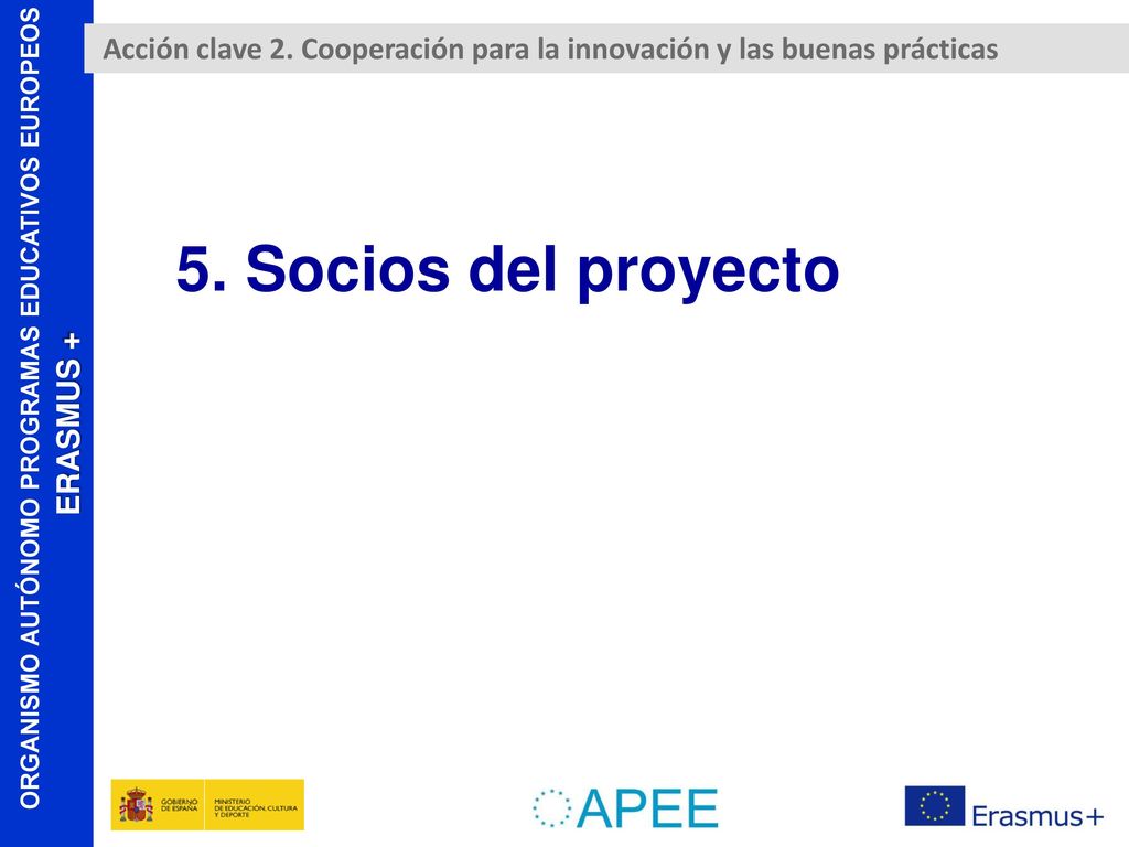 Acción clave 2. Cooperación para la innovación y las buenas prácticas