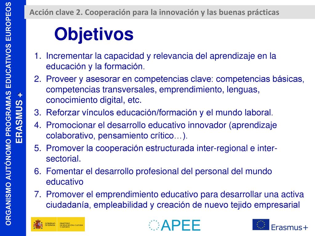 Acción clave 2. Cooperación para la innovación y las buenas prácticas